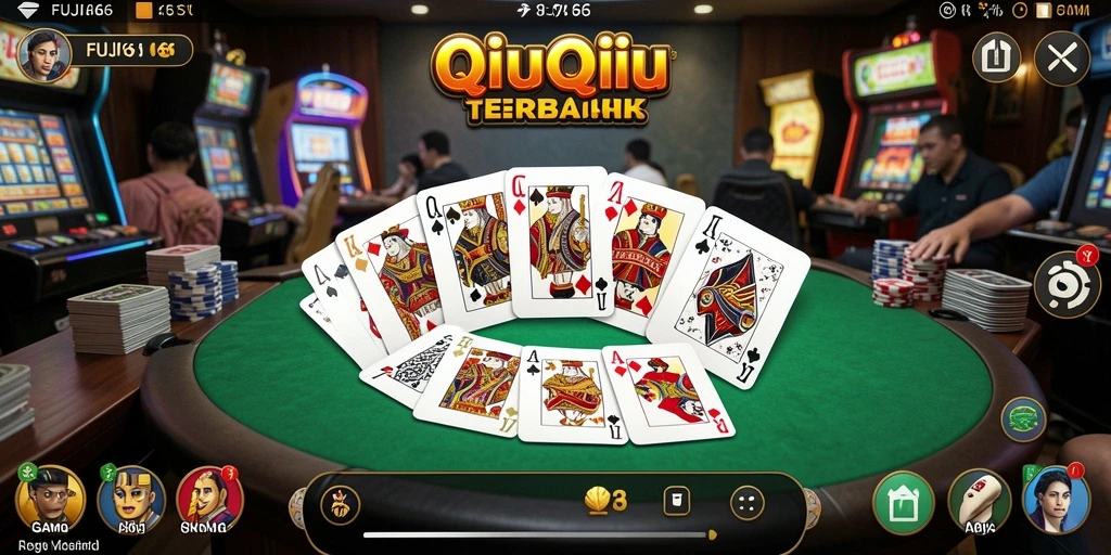 Tangkapan layar dari gameplay seru FUJI66 dengan tema QiuQiu.