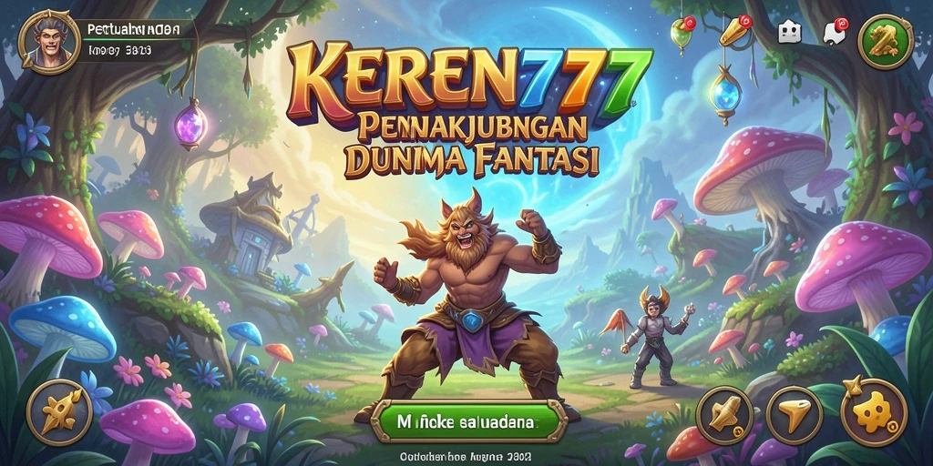 Screenshot gameplay KEREN777 menampilkan petualangan seru di dunia fantasi.