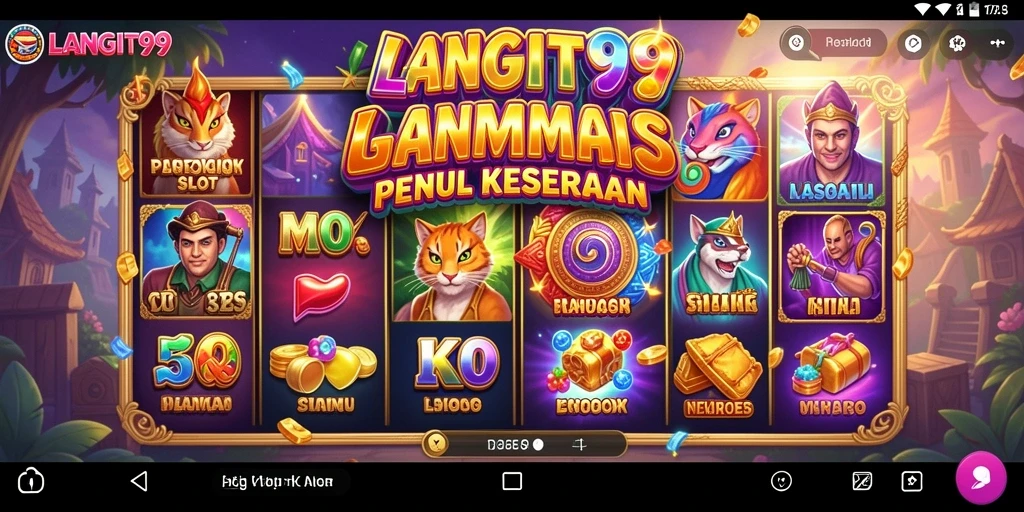 Screenshot utama LANGIT99 menampilkan gameplay slot yang menarik.