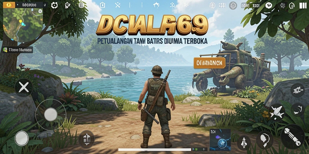 Screenshot gameplay OCE69 menampilkan dunia terbuka yang indah dan interaktif.