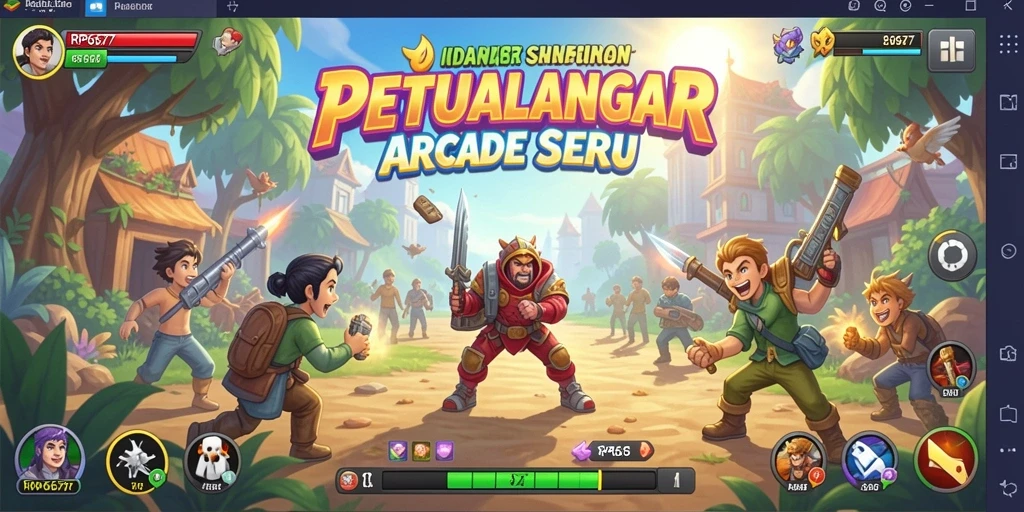 Tampilan menarik dari gameplay RP6677 dalam aksi Arcade.